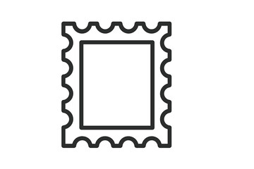 Poster - Vector icon of a simple stamp design featuring a wavy border, suitable for graphic design and digital projects