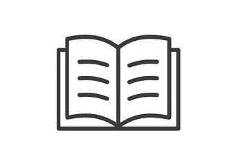 Poster - Open book vector icon representing reading or studying in a minimalist design suitable for educational themes