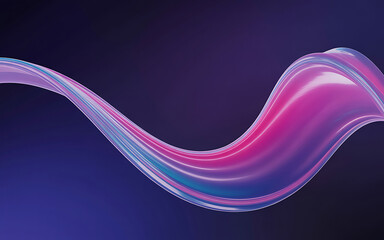Poster - Abstract flowing ribbon illustration showcasing vibrant colors and dynamic movement on dark background.