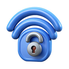 Poster - 3d rendering icon illustrating secure and private wireless network access and protecting internet connection privacy concepts Land Transportation Isolated on White Background