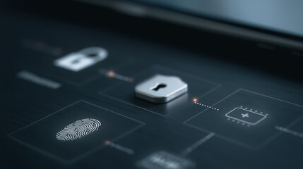 Poster - Cyber Security: A digital security concept.