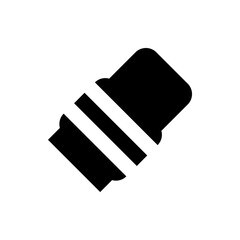 Poster - Black and white icon representing a rectangular object with three diagonal lines and rounded corners design