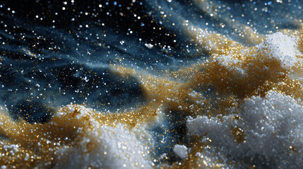 Wall Mural - Ultra detailed image of a cosmic themed combo a giant nebula with maple syrup and powderise sugar star