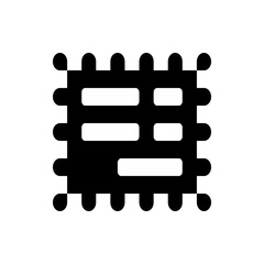 Poster - Black horizontal bars with rounded edges and white rectangular gaps creating a grid like structure