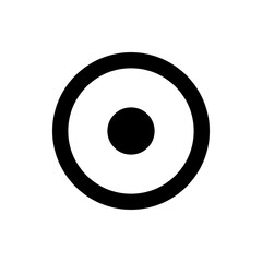 Poster - A simple illustration of a target symbol with a thick outer ring and a solid circle in the center space