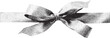 © Hoody Baba - Black and white xerox effect vector ribbon bow isolated on white background gift wrapping decoration festive holiday present birthday celebration design element vintage textured grainy stippled