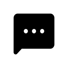 Poster - Black speech bubble with rounded corners and three white dots indicating a message is loading or typing