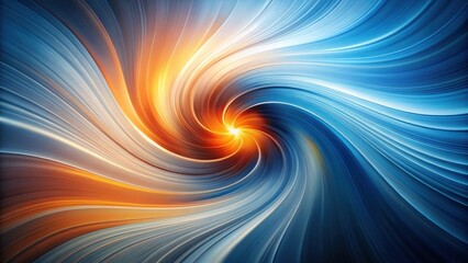Poster - Abstract Swirling Energy A Dynamic Composition of Vibrant Hues and Radiant Lines