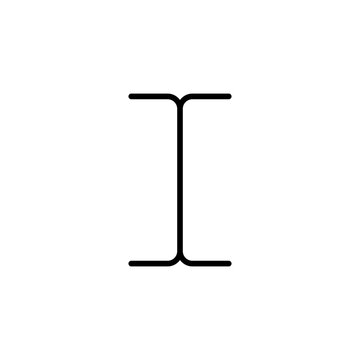 Cursor text Icon. symbol for mobile concept and web design.