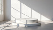 © Timothy - 'floor shadow podium light studio top cement splay bar White kitchen wall cosmetic product Empty room texture poduim background desk surface dais sunlight'