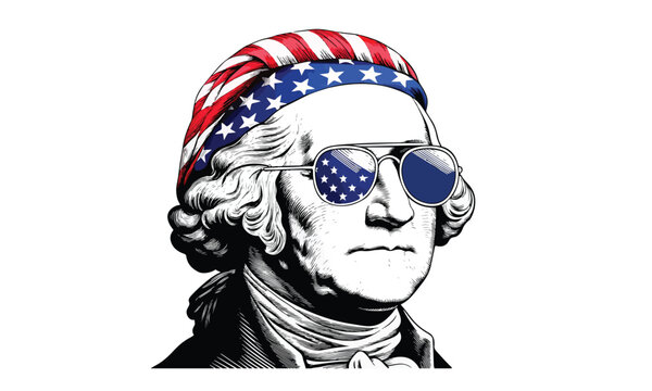4th Of July George Washington Patriotic Merica 