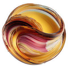 Poster - Abstract swirling paint texture golden red hues background art on transparent background