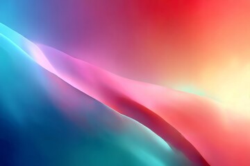 Fototapete - Abstract Colorful Wave Gradient Background with Dynamic Light and Shadow Play for Design