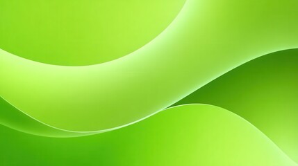 Poster - Smooth, undulating waves create a dynamic and vibrant green abstract background, featuring gradients and flowing lines, suitable for various design projects