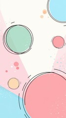 Fototapete - Pastel geometric pattern with softly blending circles, representing contemporary minimalist design and visual harmony