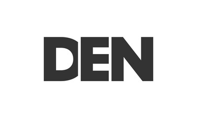 Poster - DEN logo design template with strong and modern bold text. Initial based vector logotype featuring simple and minimal typography. Trendy company identity.