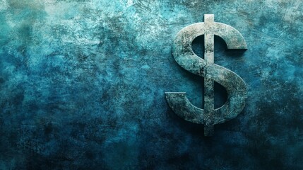 Poster - financial growth indicator dollar symbol on ascending graph digital art abstract environment elevate