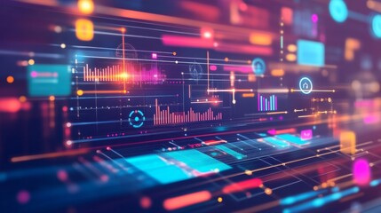 Poster - dynamic data visualization and analysis digital environment infographic interactive design technolog