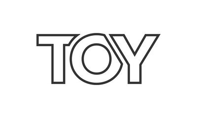 Poster - TOY logo design template with strong and modern bold text. Initial based vector logotype featuring simple and minimal typography. Trendy company identity.