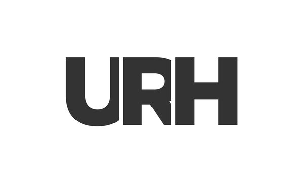 URH logo design template with strong and modern bold text. Initial based vector logotype featuring simple and minimal typography. Trendy company identity.