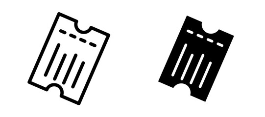 Wall Mural - Ticket icon in black modern and lines and solid