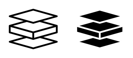 Wall Mural - Insulation icon in black modern and lines and solid