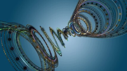 Poster - Fantastic video animation with particle stripe object in slow motion, 4096x2304 loop 4K