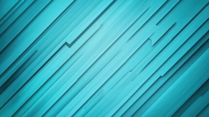 Poster - Modern Abstract Background with Diagonal Lines in Vibrant Turquoise Color Shades