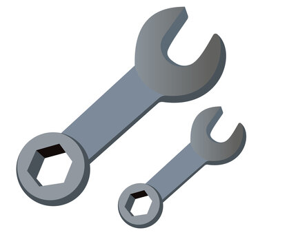 Wrench Tool Icon PNG Illustration for Repair and Maintenance