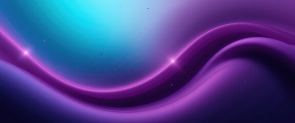 Fototapete - Abstract Purple and Teal Wave Background Smooth Curves, Depth, and Intrigue