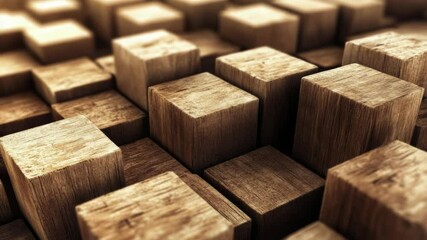 Poster - A pile of wooden blocks stacked on top of each other, great for illustration and design projects