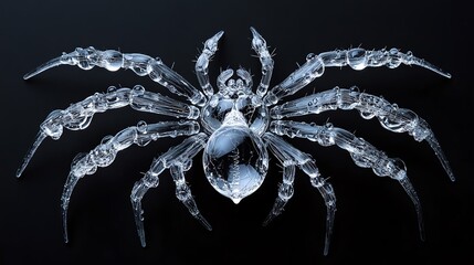 intricate interplay of symmetry vulnerability and wonder within a spider's gossamer creation adorned with a glistening droplet.