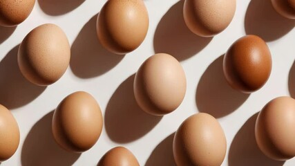 Aufkleber - A collection of brown eggs sitting on a clean white surface