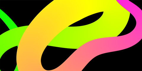 Leinwandbilder - gradient color lines. curved dynamic wave
