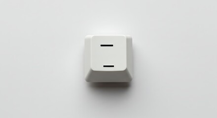 Poster - Isolated white keyboard keycap on white background