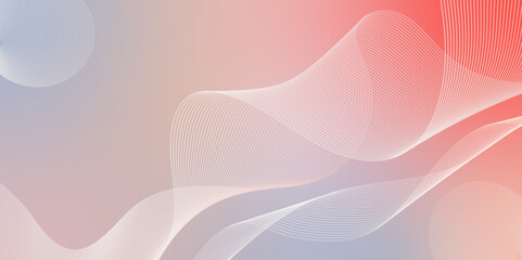 Poster - Minimalist banner background, pastel colorful, pink and yellow gradations. Circle effect style geometric, abstract background.
