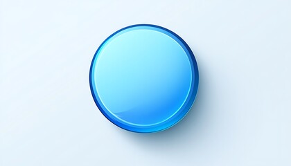 Blue information vector icon in a circle on a smooth white background with soft shading
