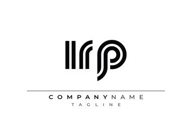 Fototapete - IRP Creative Unique Modern Letter Logo Design. Stylized logo featuring a unique letter design, presenting abstract minimalist aesthetics and modern appeal.
