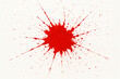 © mrs. McFly - Abstract red paint splatter spreading across a white background. Artistic and expressive composition, ideal for graphic design, posters, and modern creative projects