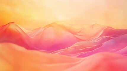 Poster - deep orange soft pink light peach warm yellow noise gradient background