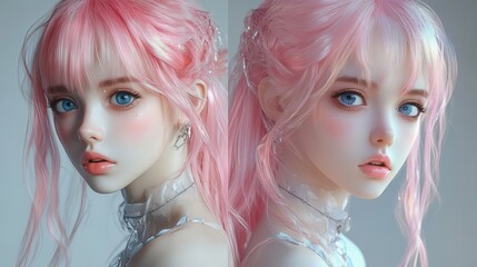 Poster - AI generates illustrations anime figures