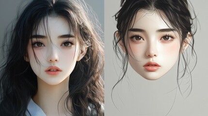 Poster - AI generates illustrations anime figures