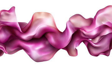 Poster - Elegant Pink and White Fabric Waves Flowing Against a Dark Background for Stylish Creative Backdrop