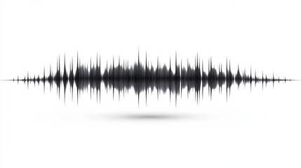Poster - This graphic features a simple line icon depicting sound waves in black against a white background, ideal for music-related applications or interfaces