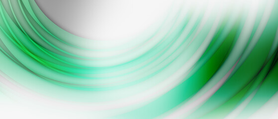 Fototapete -  green curved abstract background 