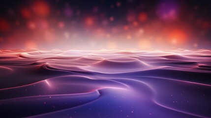 Leinwandbilder - Purple ocean with a purple sky in the background. The sky is filled with stars and the ocean is calm
