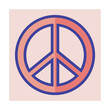 © Rakibul - Colorful stylized peace symbol vector illustration representing global peace and harmony concepts.