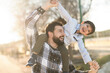 © Antonio Recena - father playing with son in outdoors image