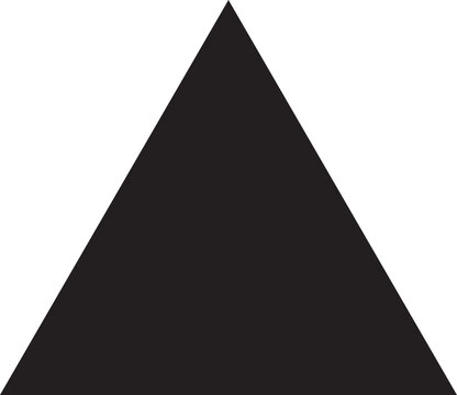 Triangle up arrow or pyramid flat vector icon for apps and websites
