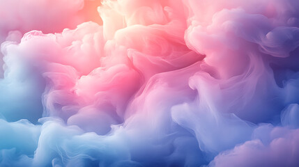 Poster - Abstract smoke background with ethereal pink and blue hues creates dreamy visuals for design projects